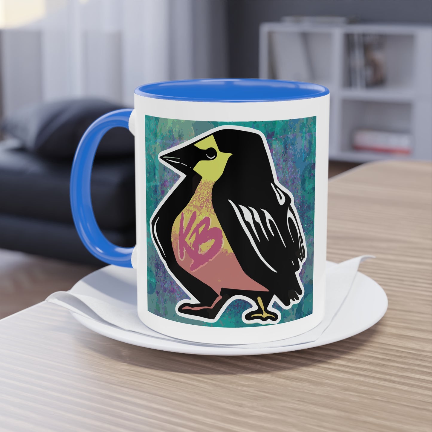 "Street Bird" Two-Tone Coffee Mug