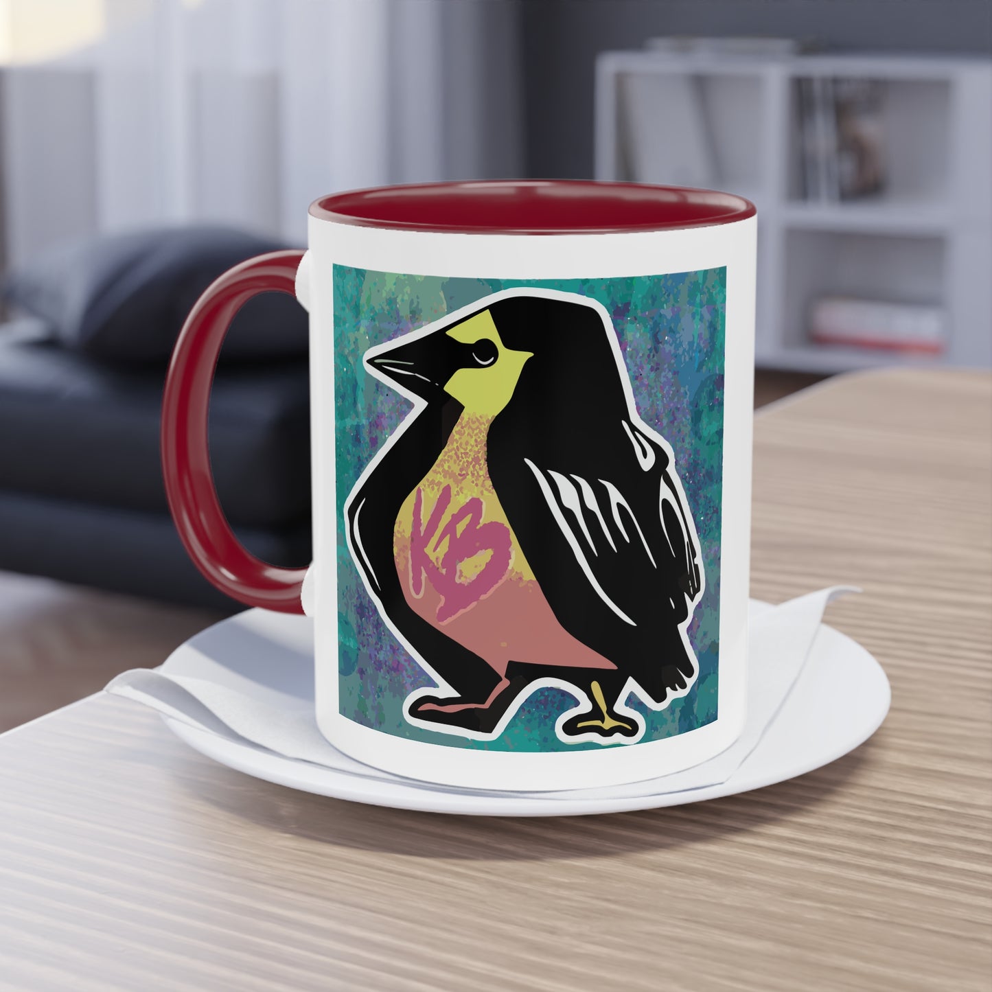 "Street Bird" Two-Tone Coffee Mug