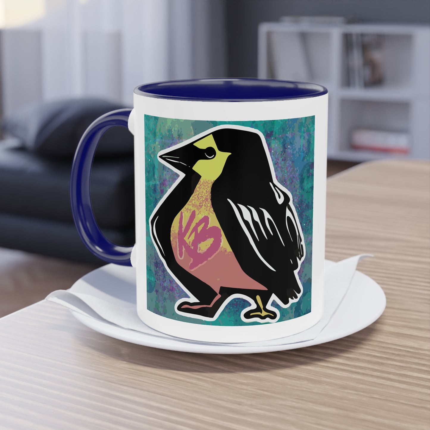 "Street Bird" Two-Tone Coffee Mug