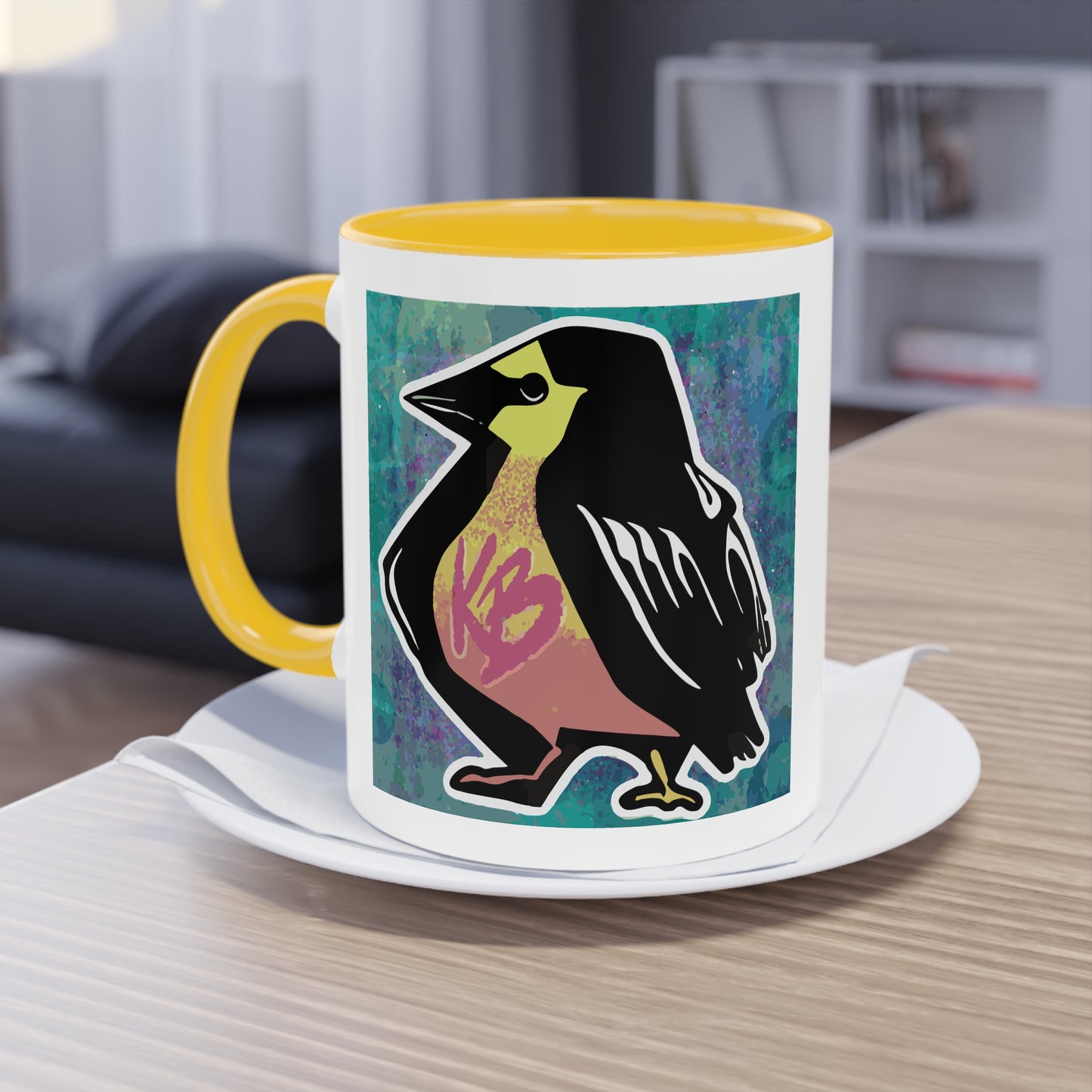 "Street Bird" Two-Tone Coffee Mug